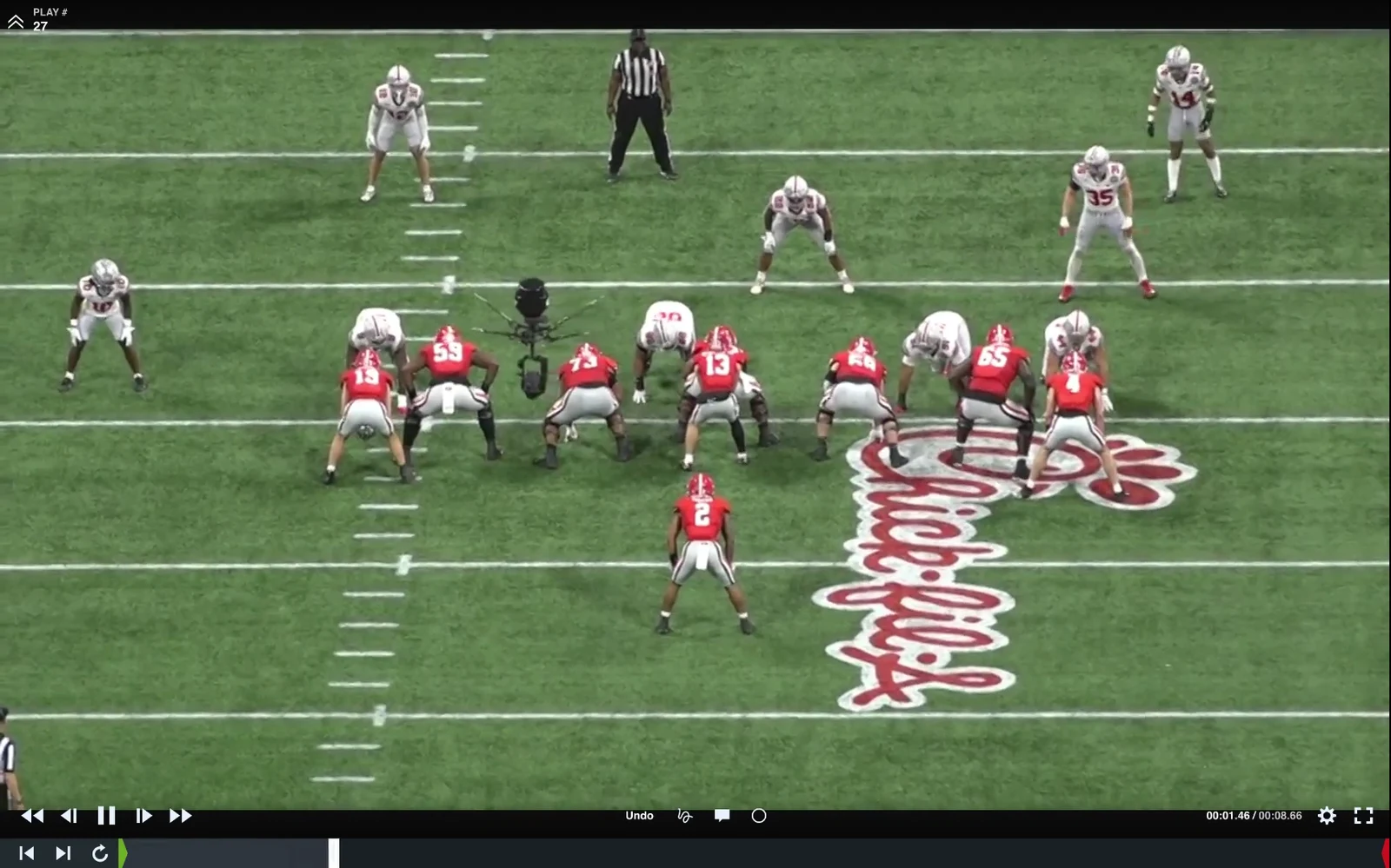 Still frame from the play clip